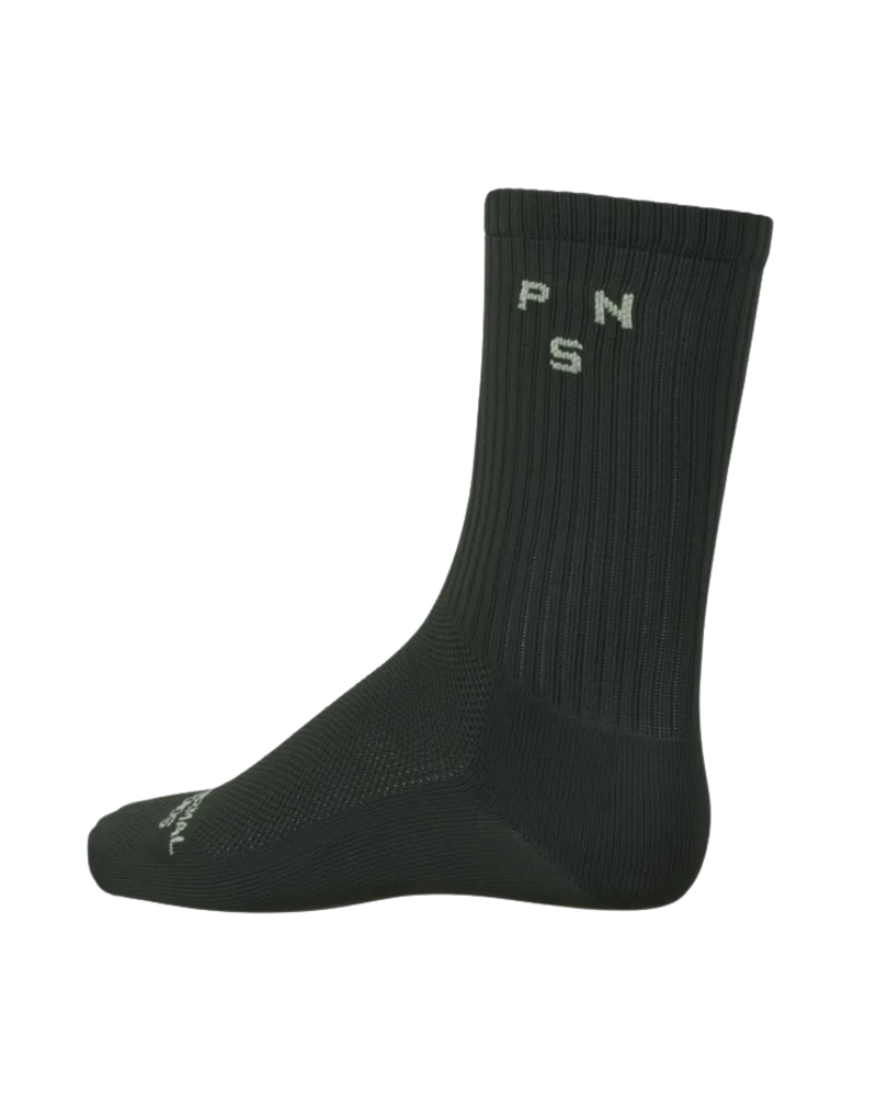 Pas Normal Studios Off-Race Ribbed Socks - Dark Olive