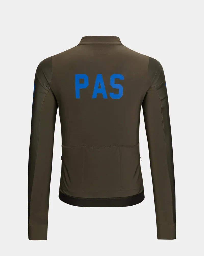 Pas Normal Studios Men's PAS Mechanism Thermal Long Sleeve Jersey - Dark Olive-1