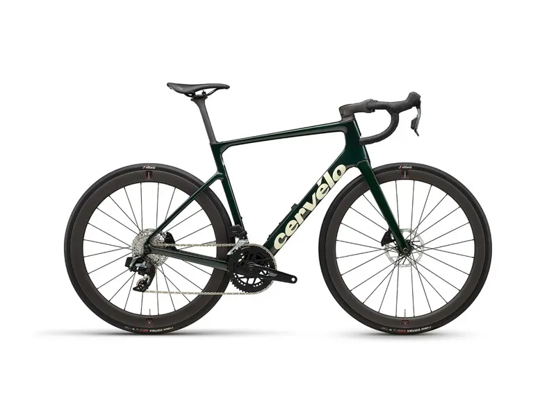Cervélo Caledonia-5 SRAM Rival AXS Road Bike - Emerald / Cream