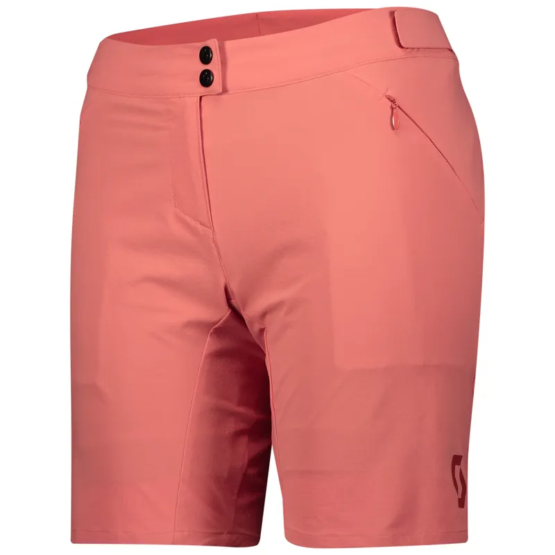 Scott Endurance LS/Fit Pad Womens Shorts in Red-1