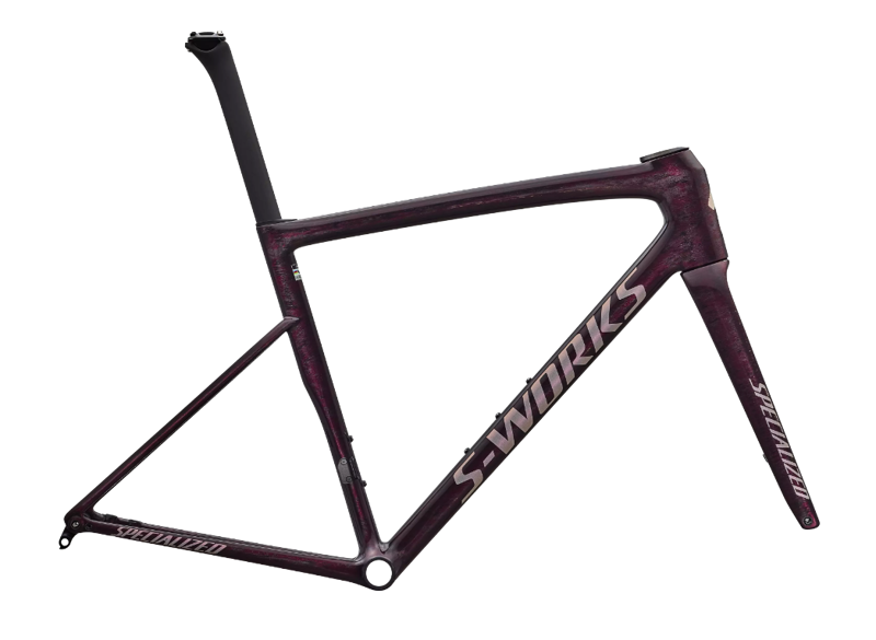 Specialized S-Works Tarmac SL8 Road Bike Frameset in Gloss Carbon/Bordeaux Nebula Directional Brush
