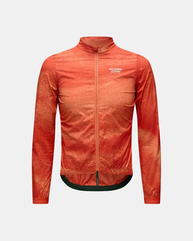 Pas Normal Studios Men's Mechanism Stow Away Jacket - AOP Hibiscus Orange