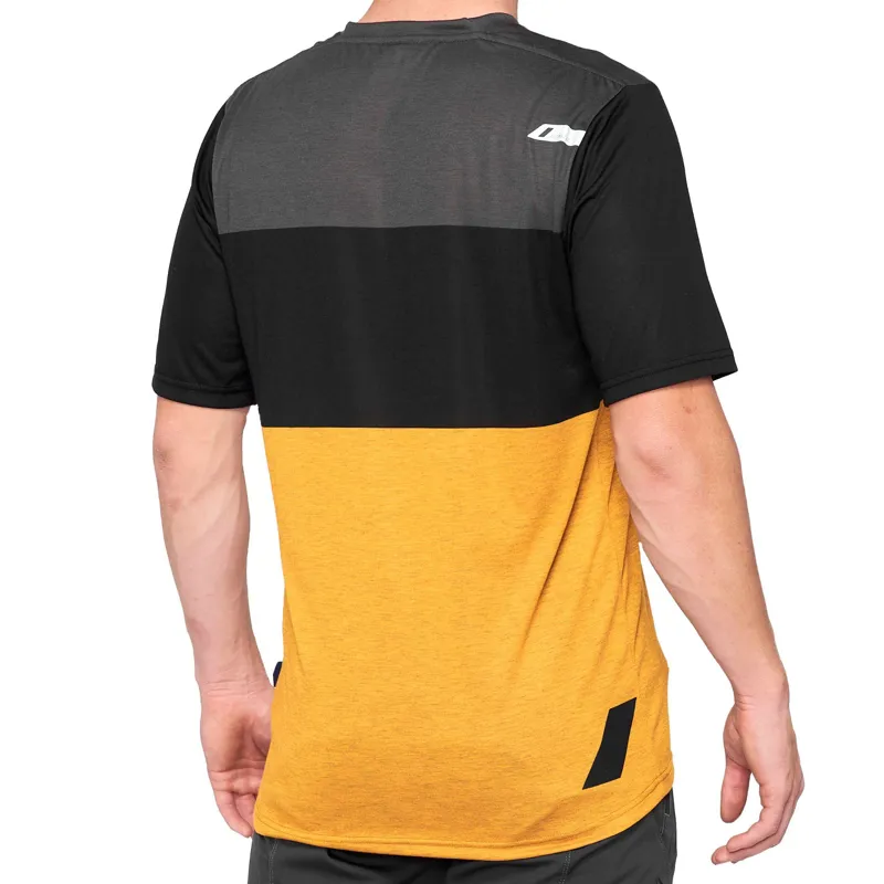 100% Airmatic Jersey in Black/Mustard-1