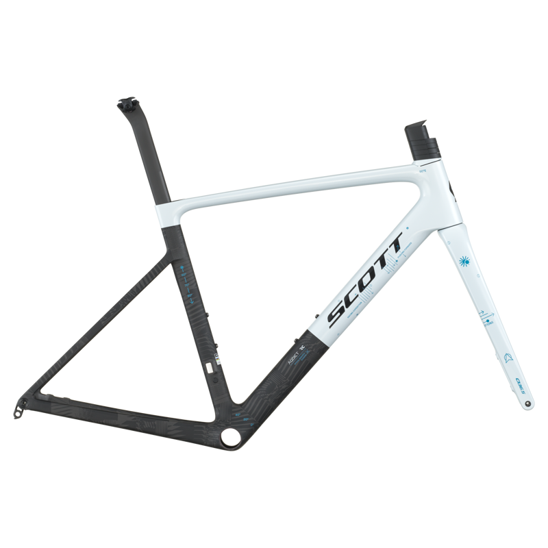 Scott Addict RC Pro frameset HMX CUMB/ cumulus white/carbon black