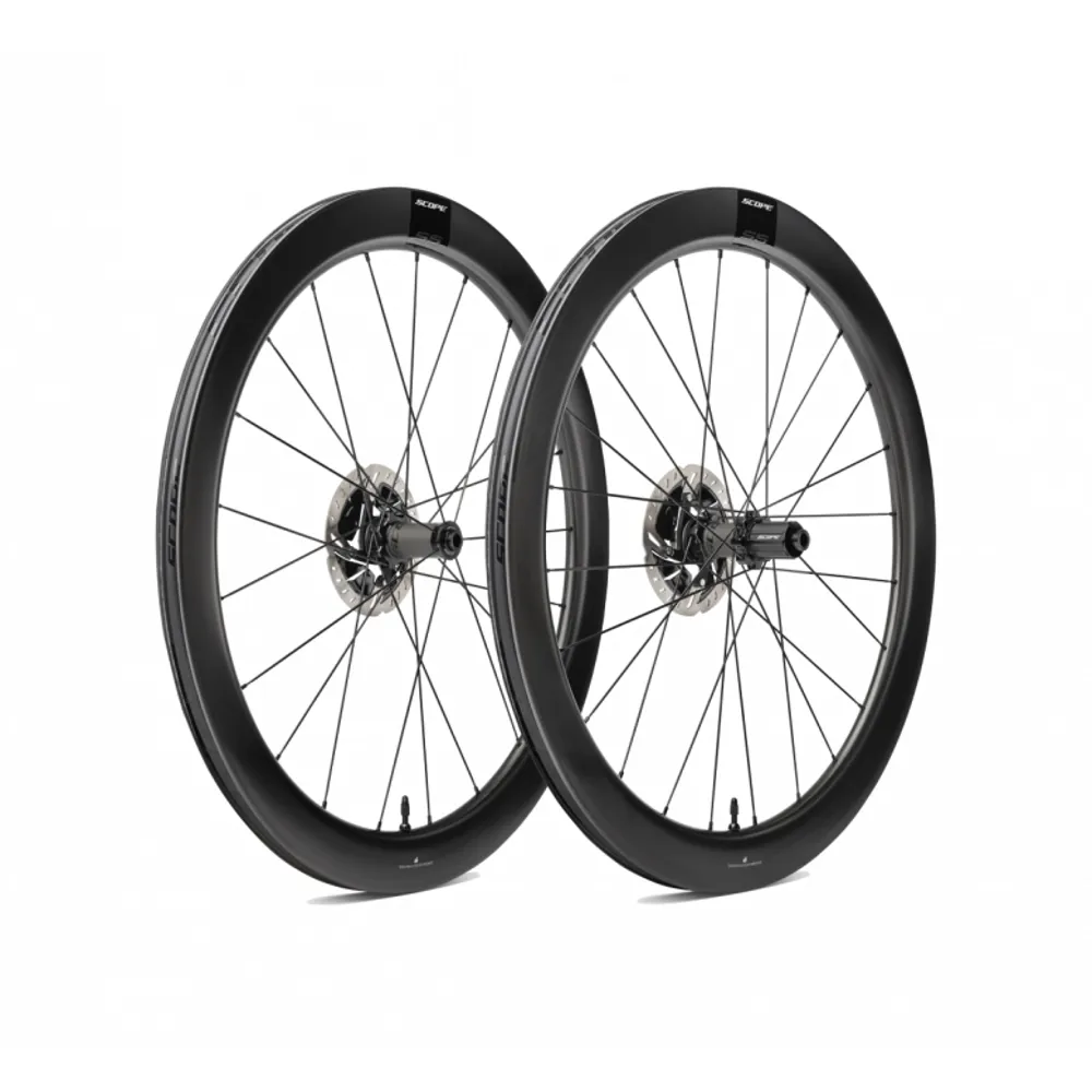 Js Cycles Scope Cycling Scope S5 Disc Carbon Road Wheelset Black 55mm disc brake | Free delivery over £50 & Cycle Scheme available.