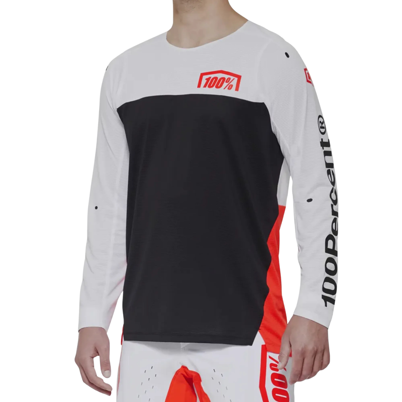 100 R-Core X Long Sleeve Jersey White/ Red