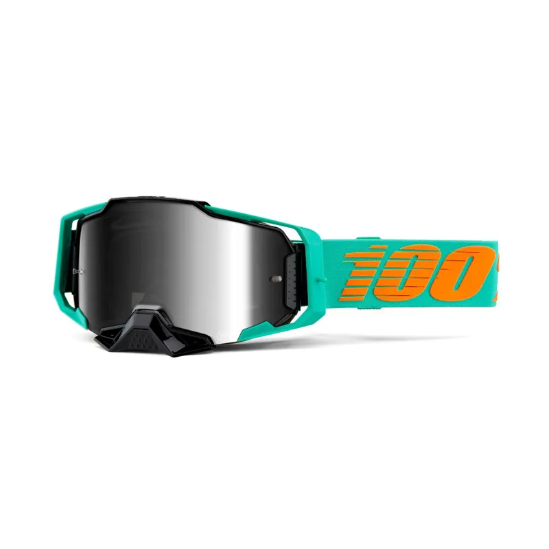 100% Armega Goggles in Silver Mirror Lens/Clark