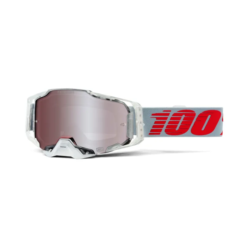 100% Armega HiPER Silver Lens Goggle in X-Ray-1