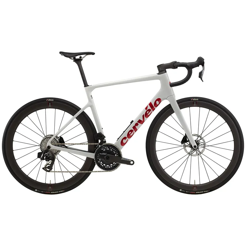 Cervelo Caledonia-5 Force AXS Road Bike - white / red 