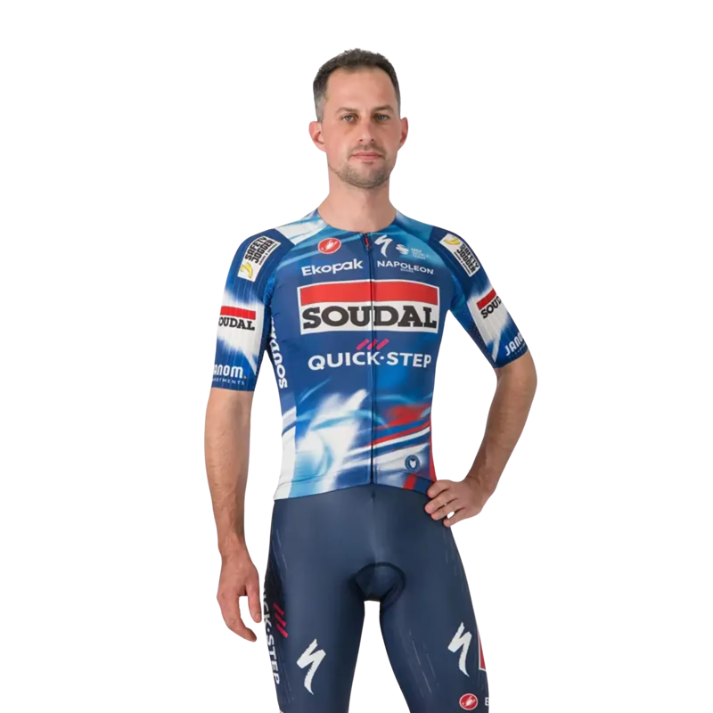 Castelli Soudal Quick-Step Aero Race 8S Jersey in Blue/Red