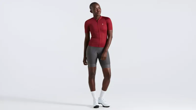 Women's SL Solid Short Sleeve Jersey Maroon-1