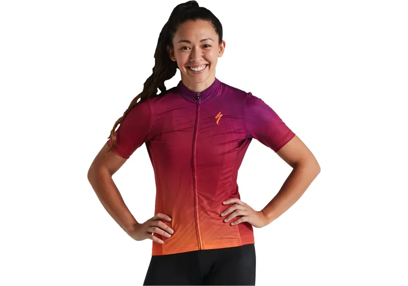 RBX Comp SS Women's Jersey Orange Sunset/Violet