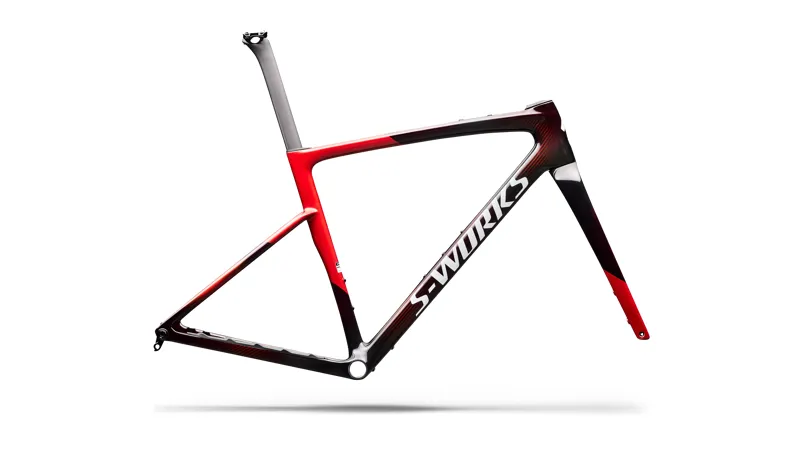 2027 S-Works Crux 5 Frameset FACT 12r Carbon - Cayenne / Red / White Silver-3