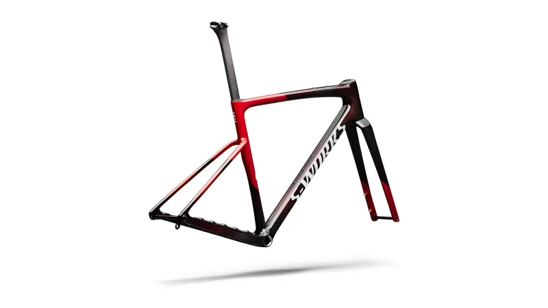 2027 S-Works Crux 5 Frameset FACT 12r Carbon - Cayenne / Red / White Silver-5