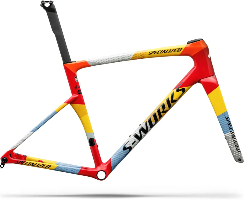 S-Works Tarmac SL9 Team Replica Frameset - SD Worx - Protime Vivid Red/Yellow/Dolomite - 2027 
