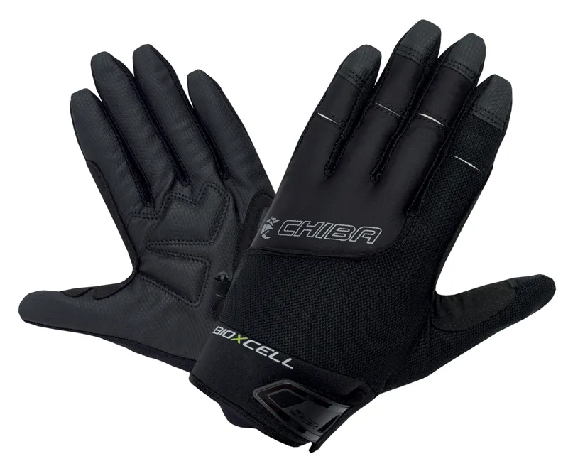 Chiba Gloves BioXCell Full Fingered Touring Gloves in Black