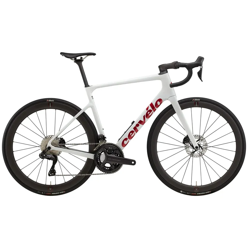 Cervelo Caledonia-5 Ultegra Di2 Road Bike - White / Red