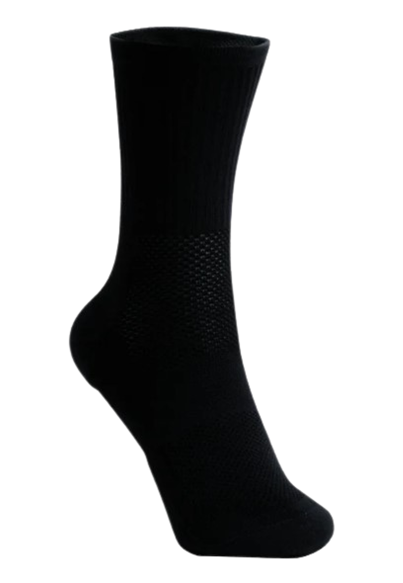 Pop running crew sock black