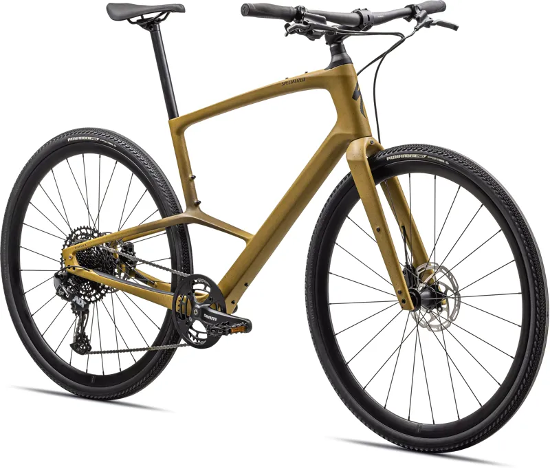 Specialized Sirrus X 5.0 Hybrid Bike in Harvest Gold/Obsidian Speckle/Obsidian-6