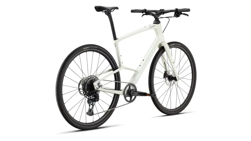 Specialized Sirrus X 6.0 Fitness Bike In Gloss Dune White/Obsidian Fade Refletive-2