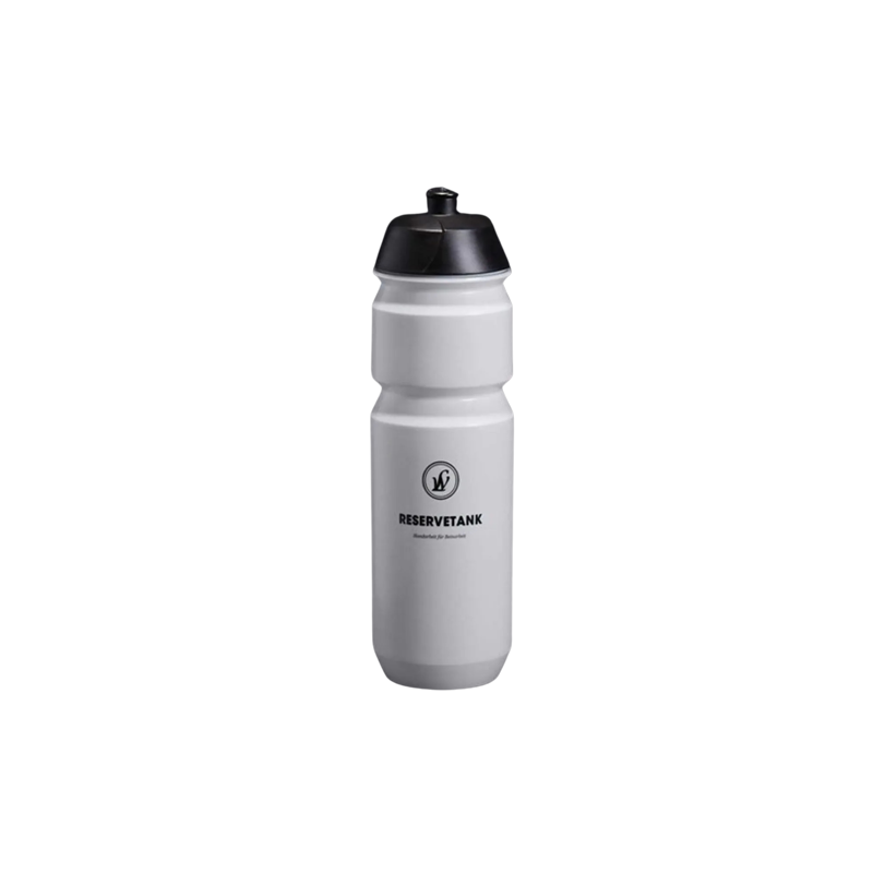 Lightweight ReseveTank Tacx Water Bottle White With Black Cap