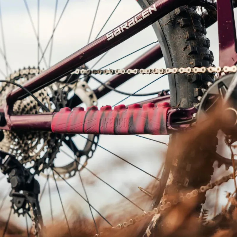 DYEDBRO SHUSH Chainstay Protector - Pink-1