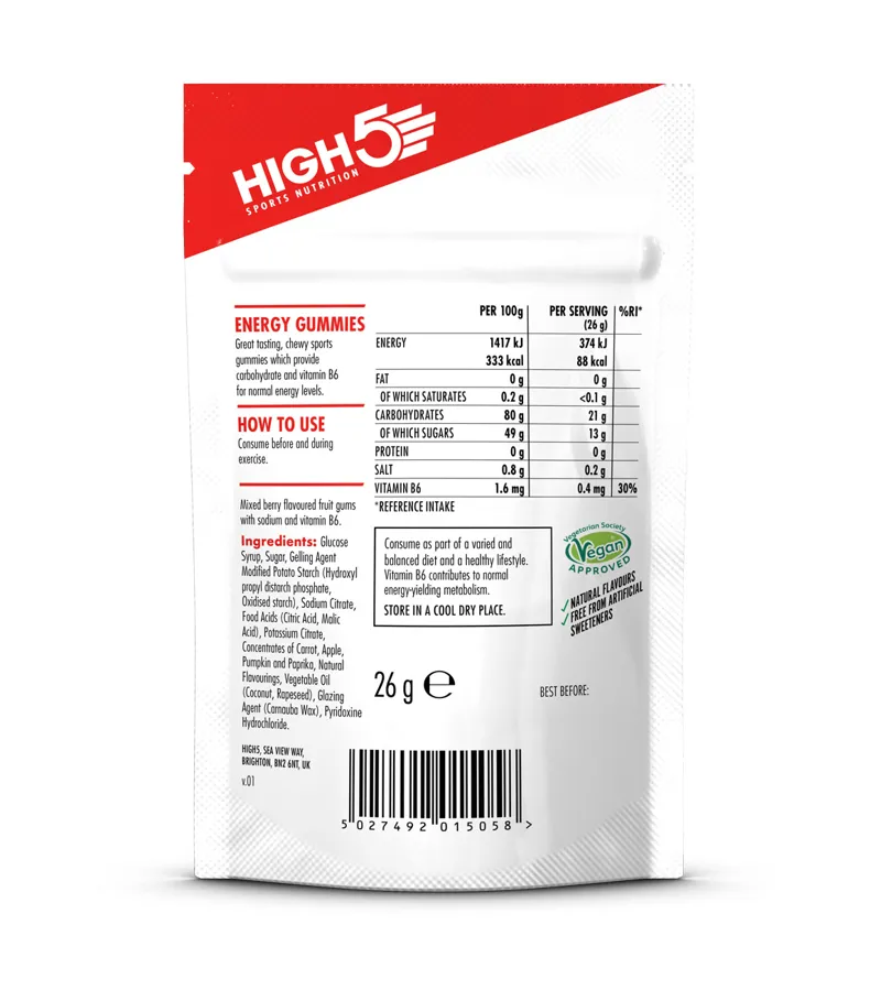 High5 Mixed Berry Energy Gummies -2