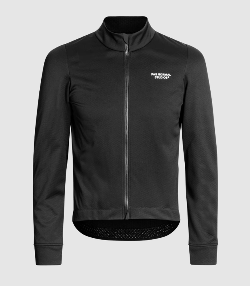 Pas Normal Studios Essential Thermal Long Sleeve Jersey Black-1