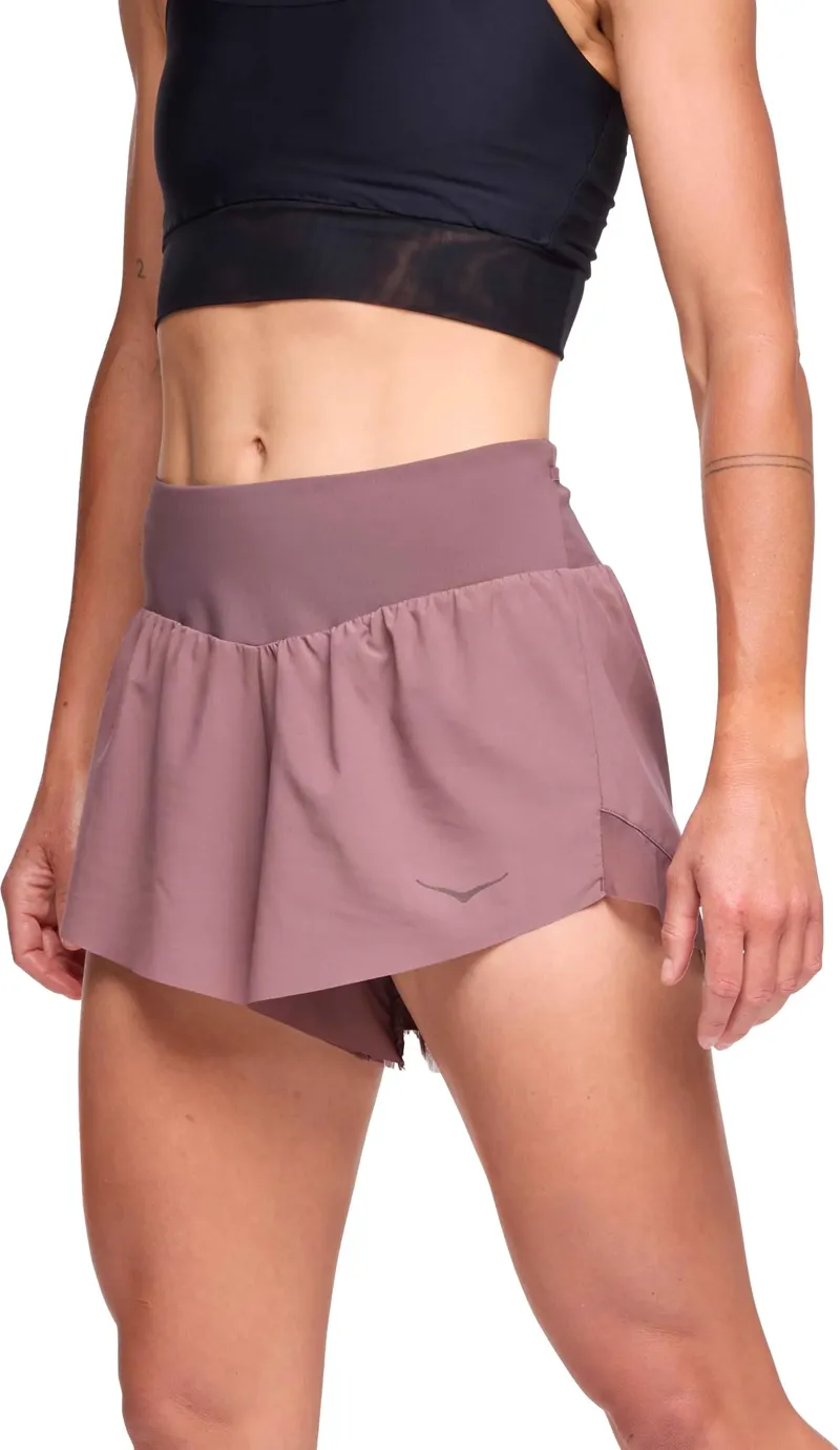 Hoka women's glide 4 short - Smokey Quartz