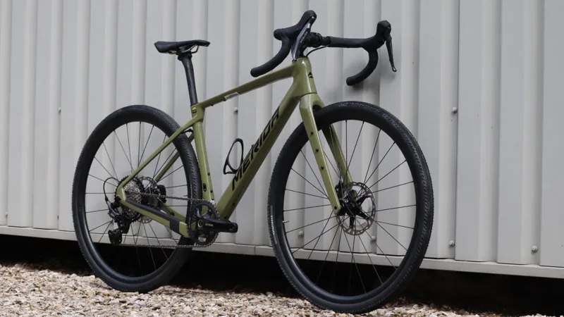 Merida Silex 8000 Carbon Gravel Bike - Size XS - Green/Gold/Black-2