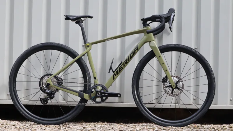 Merida Silex 8000 Carbon Gravel Bike - Size XS - Green/Gold/Black-1