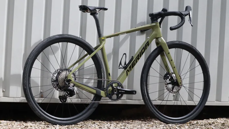 Merida Silex 8000 Carbon Gravel Bike - Size XS - Green/Gold/Black-3