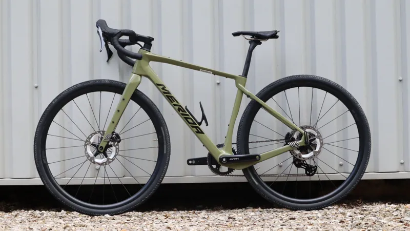 Merida Silex 8000 Carbon Gravel Bike - Size XS - Green/Gold/Black-11