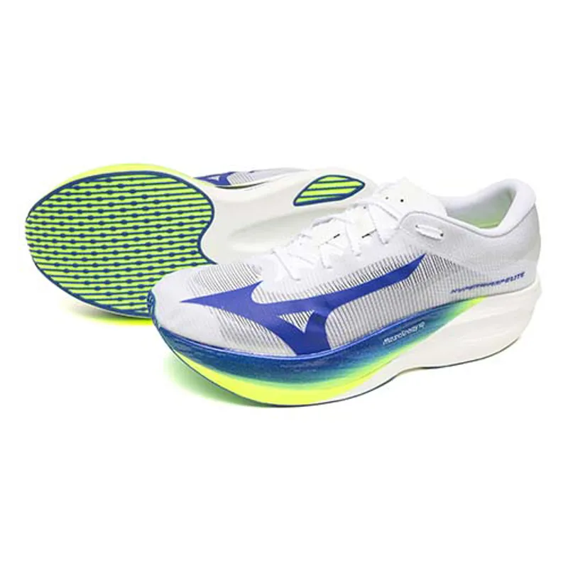 Mizuno Hyperwarp Elite - Unisex - White/Lightning Yellow/Daz Blue-1