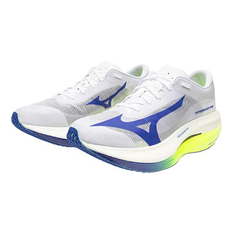 Mizuno Hyperwarp Pro - Unisex - White/Lightning Yellow/Daz Blue