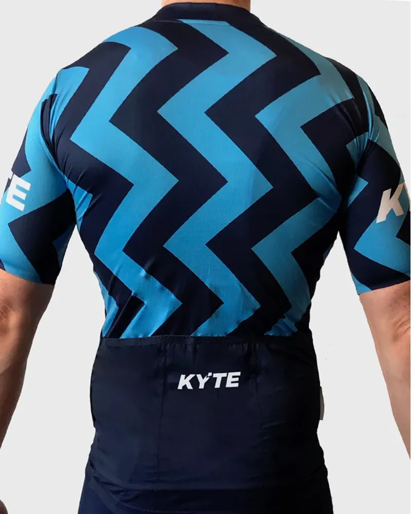 KYTE Jazz Short Sleeve Jersey - Cyan / Navy-1