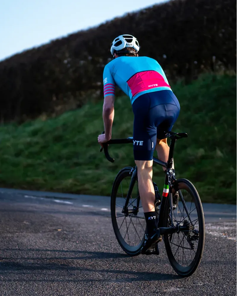 KYTE Race Short Sleeve Jersey - Cyan / Pink-4