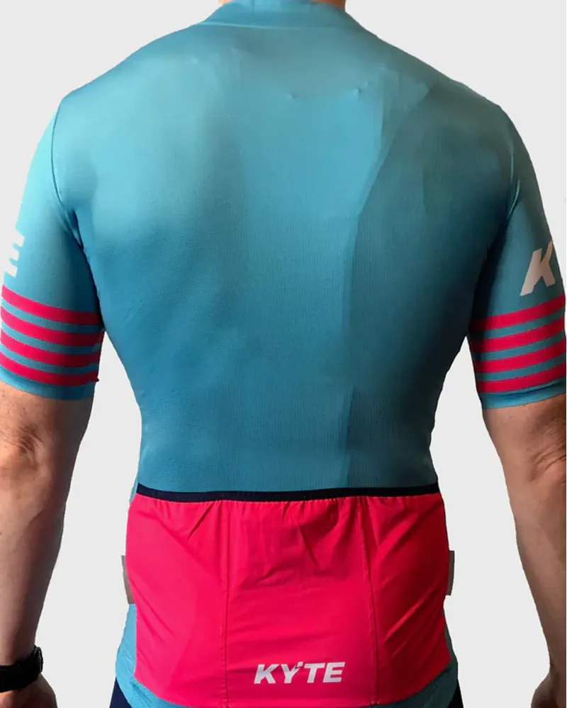 KYTE Race Short Sleeve Jersey - Cyan / Pink-1