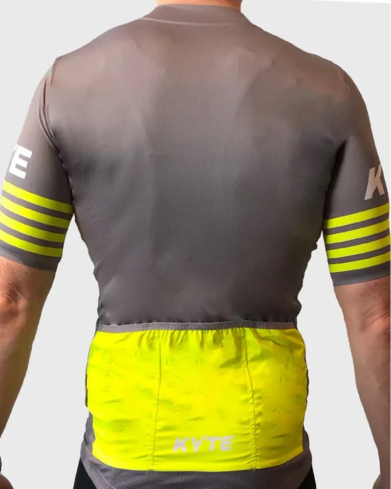 KYTE Race Short Sleeve Jersey - Grey / Yellow-1