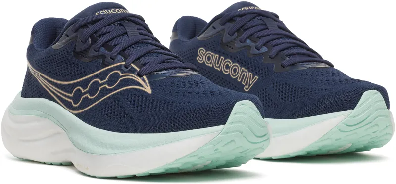 Saucony Ride 19 - Women's Shoe - Navy/Aqua