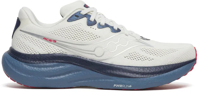 Saucony Ride 19 - Men's Shoe - Ivory/Storm-3