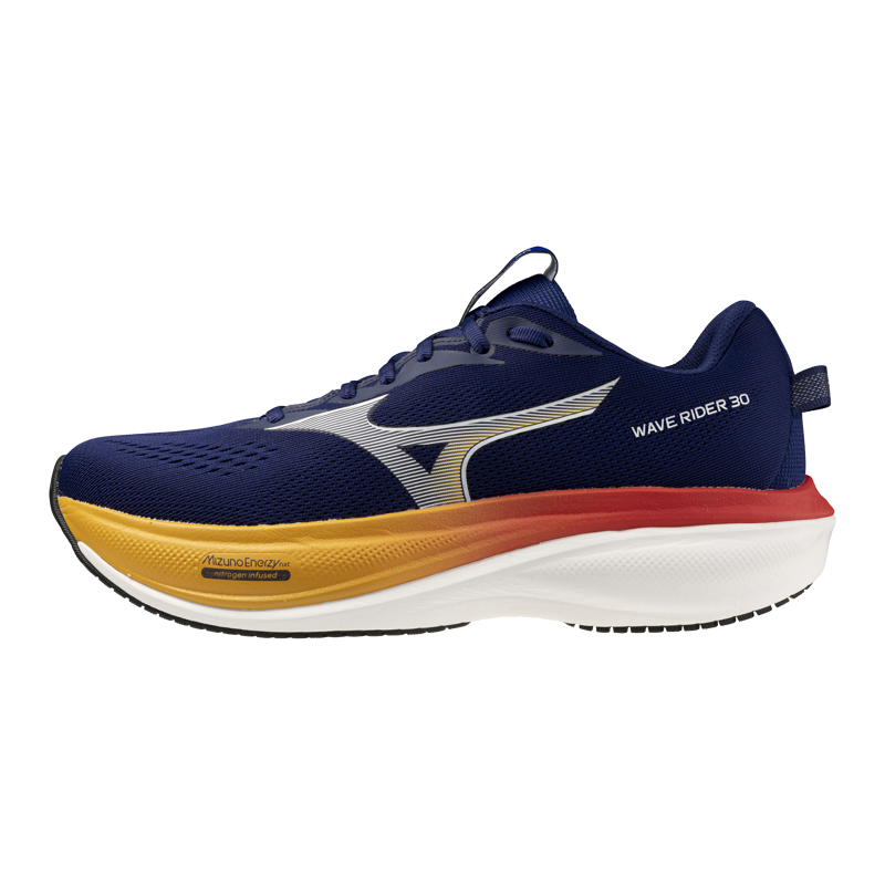 Mizuno Wave Rider 30 - Men's Shoe - Beacon Blue/White/Artisan's Gold-5