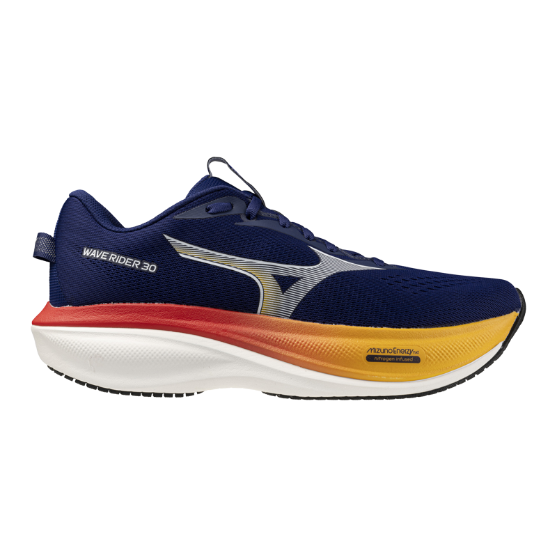 Mizuno Wave Rider 30 - Men's Shoe - Beacon Blue/White/Artisan's Gold