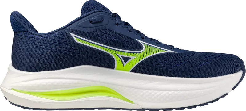 Mizuno Wave Inspire 22 - Men's Shoe - Estate Blue/Lightning Yellow 