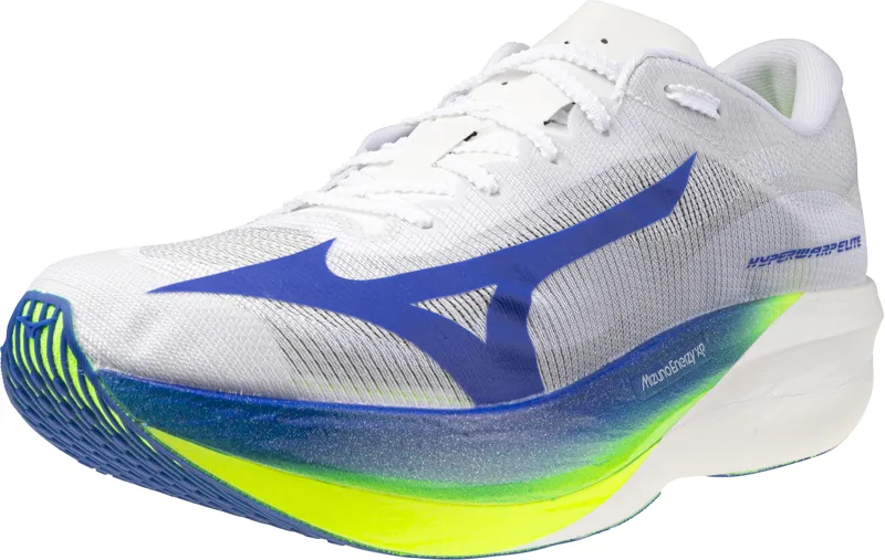 Mizuno Hyperwarp Elite - Unisex - White/Lightning Yellow/Daz Blue