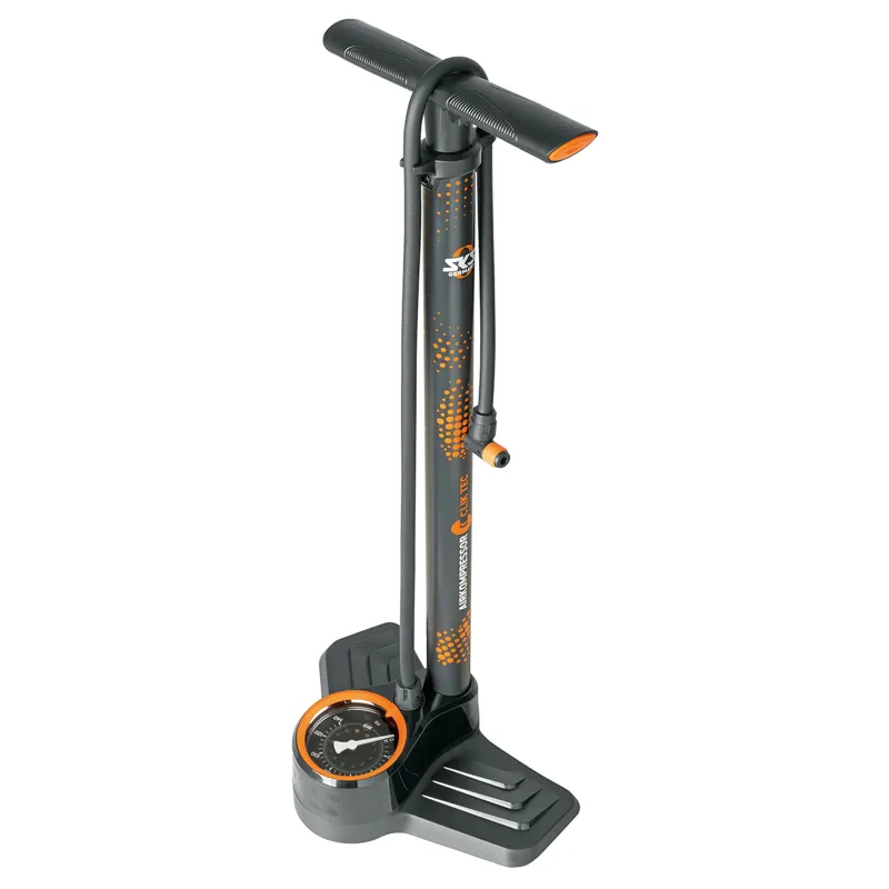 Sks Airkompressor 10.0 Floor Pump w/ Clik Tec Head in Black/Orange-1