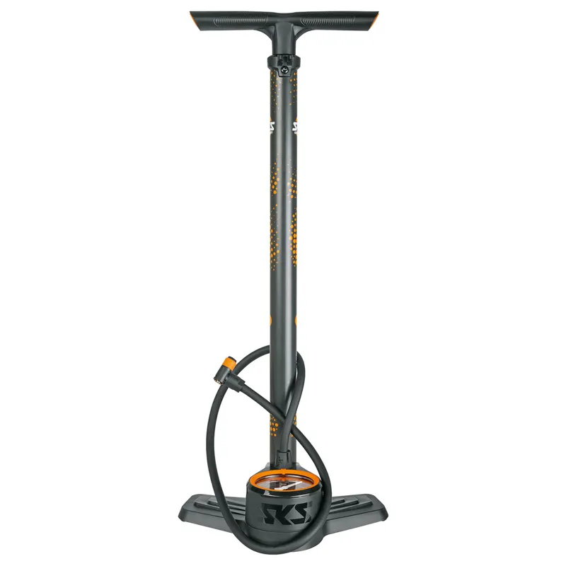 Sks Airkompressor 10.0 Floor Pump w/ Clik Tec Head in Black/Orange