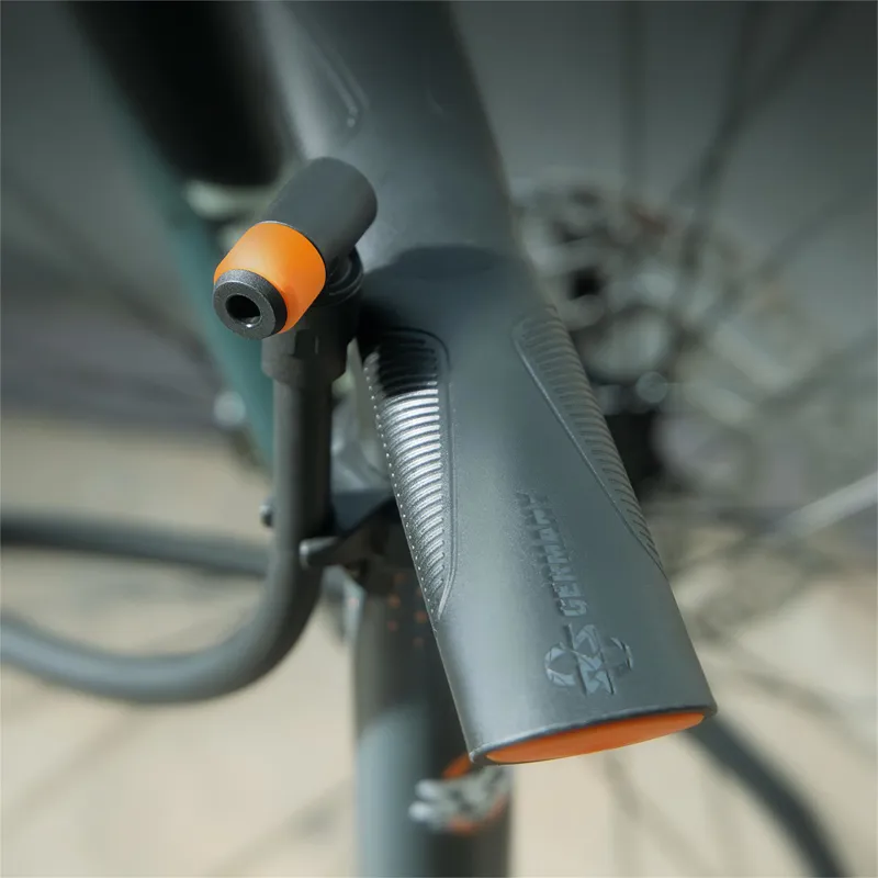 Sks Airkompressor 10.0 Floor Pump w/ Clik Tec Head in Black/Orange-3