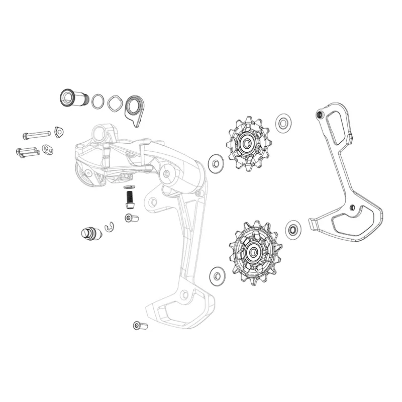 SRAM Rear Derailleur Outer Plate Half Mount - Compatible With Rd S100: BLACK size