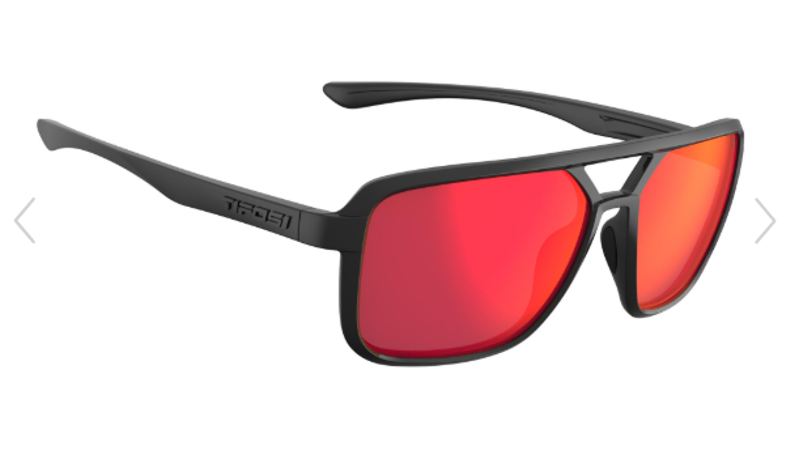Tifosi Salto Single Lens Sunglasses In Blackout Smoke Red Mirror-2